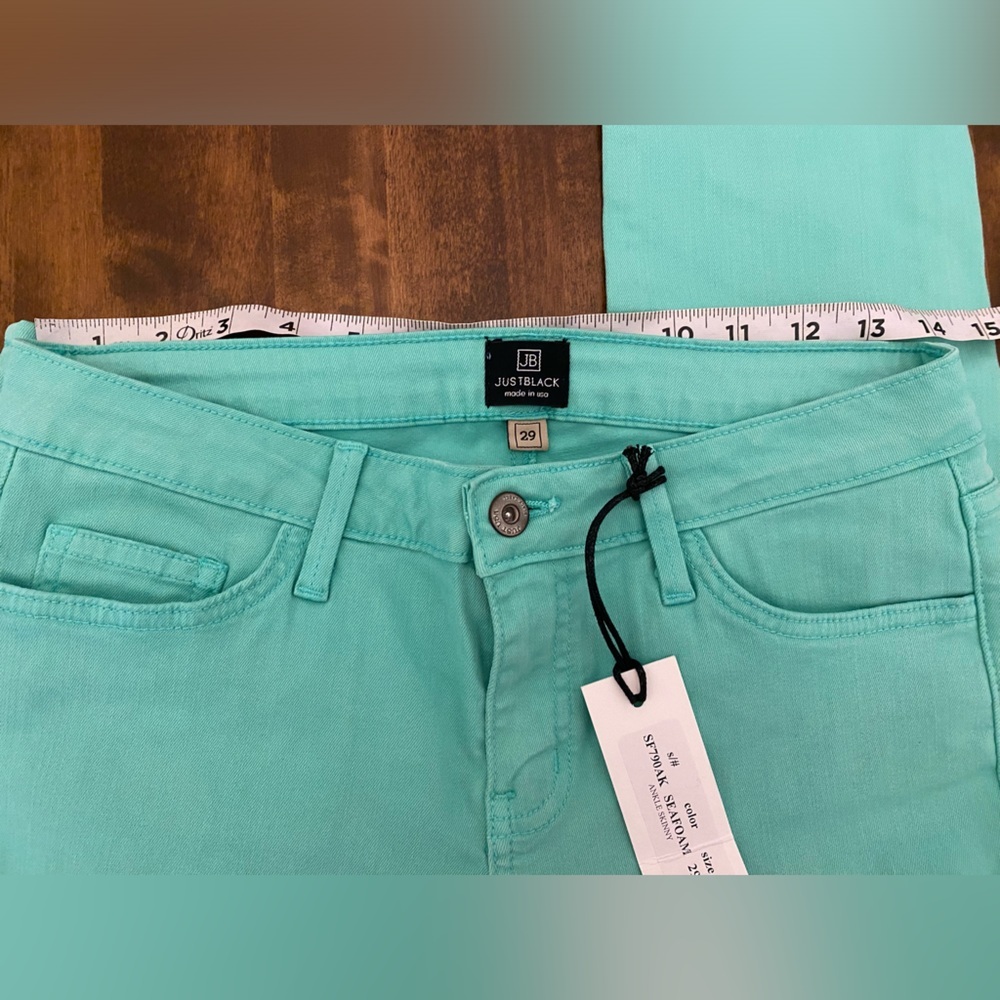 Just Black Green Skinny Jeans Modern Fit - Picture 4 of 7